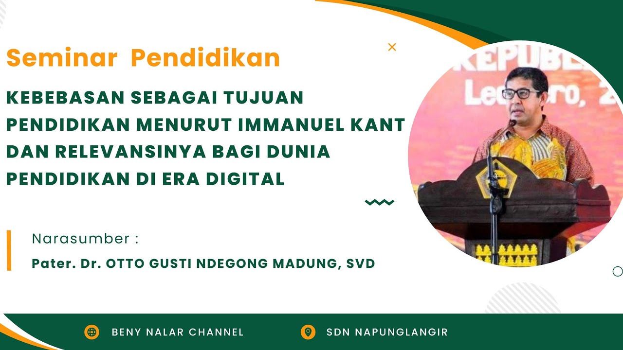 SEMINAR PENDIDIKAN - P. Dr. OTTO GUSTI NDEGONG MADUNG, SVD