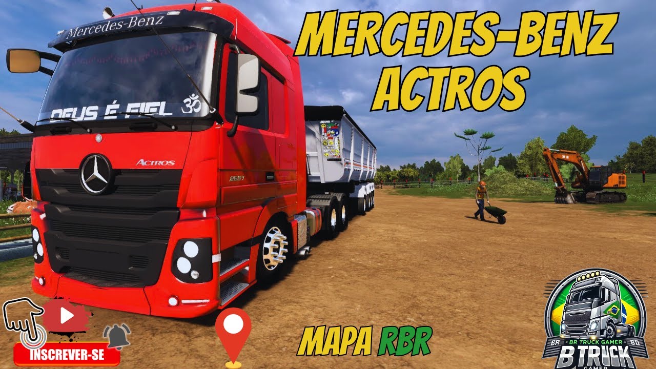 🔥 MERCEDES-BENZ ACTROS NA BASCULANTE NEW R! CARGA PESADA NO MAPA RBR | ETS2 1.57 🚛💨
