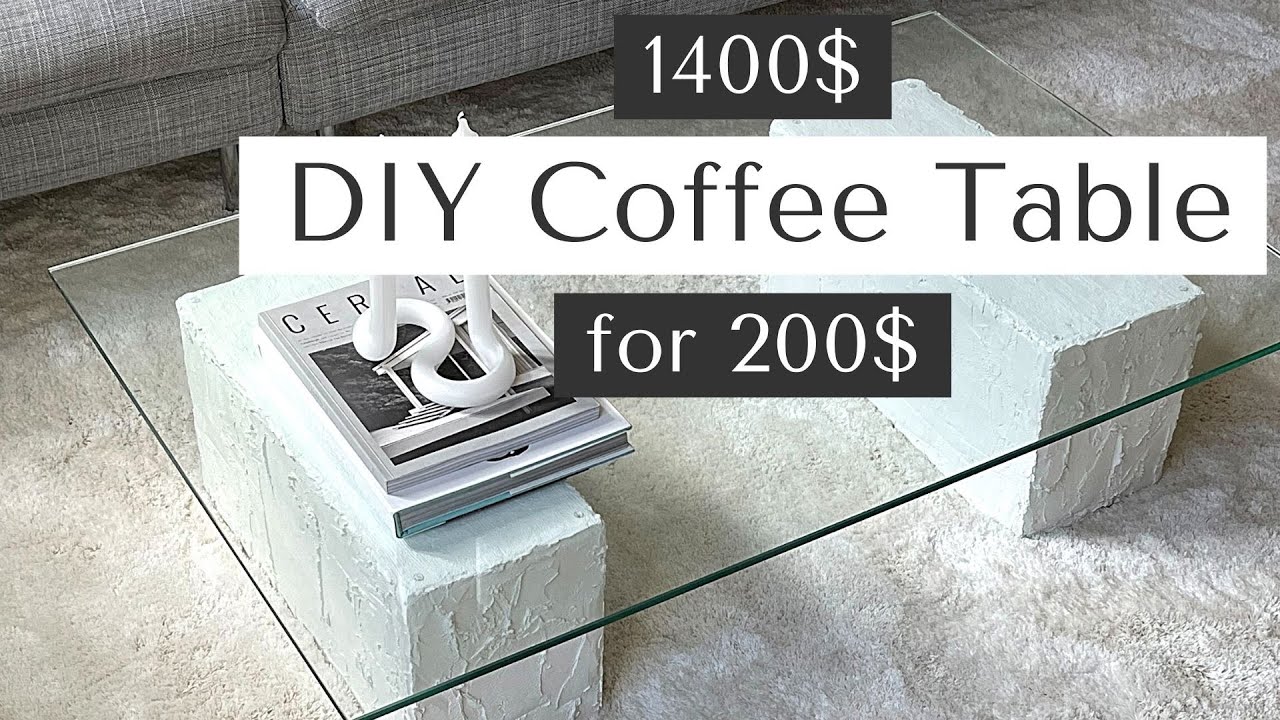 DIY Glass Coffee Table