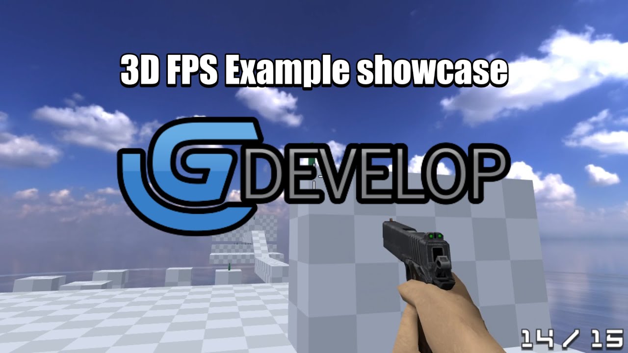 (Work In Progress) 3D FPS Example showcase - Made with GDevelop (Part 1)