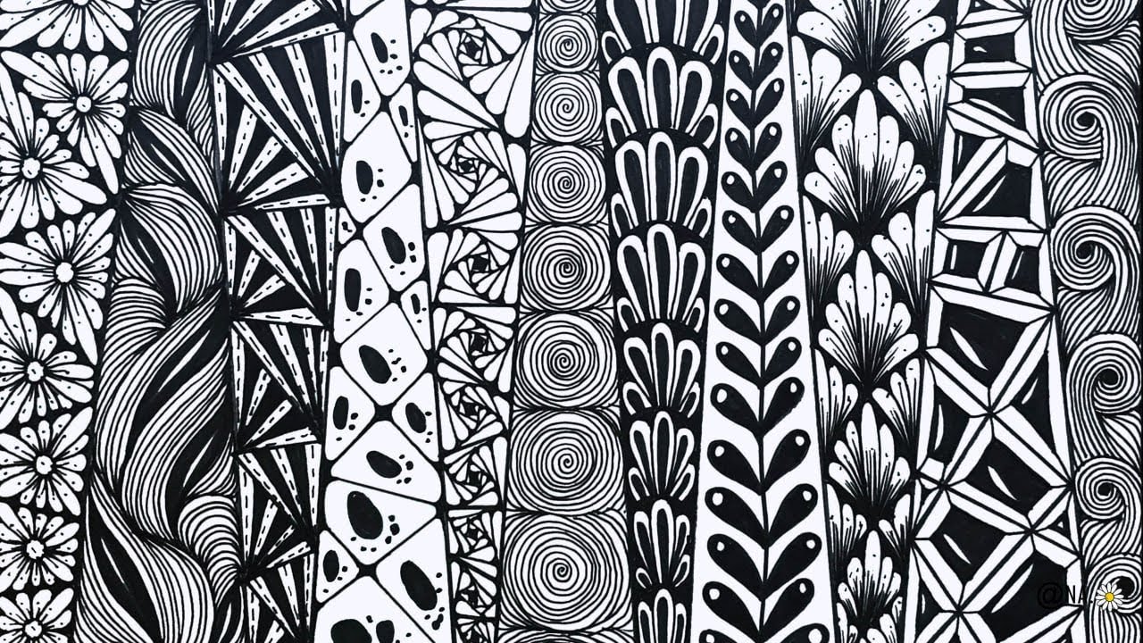 Easy Doodle Pattern For Beginners || Zentangle Patterns For Beginners