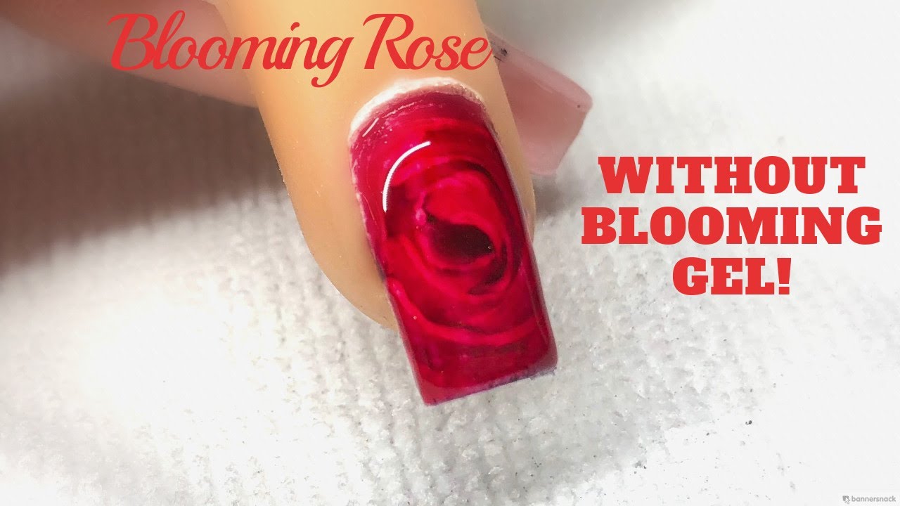 HOW TO: Blooming Rose Nail Design - WITHOUT using blooming gel!