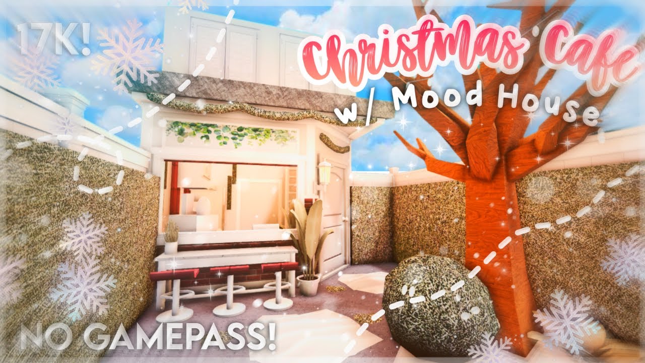 No Gamepass Mini Christmas Cafe with Mood House I 17k I Speedbuild and Tour - iTapixca Builds
