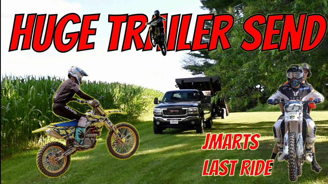 INSANE DIRT BIKE JUMP OFF A 28 FT TRAILER (60+ FT AIR!)