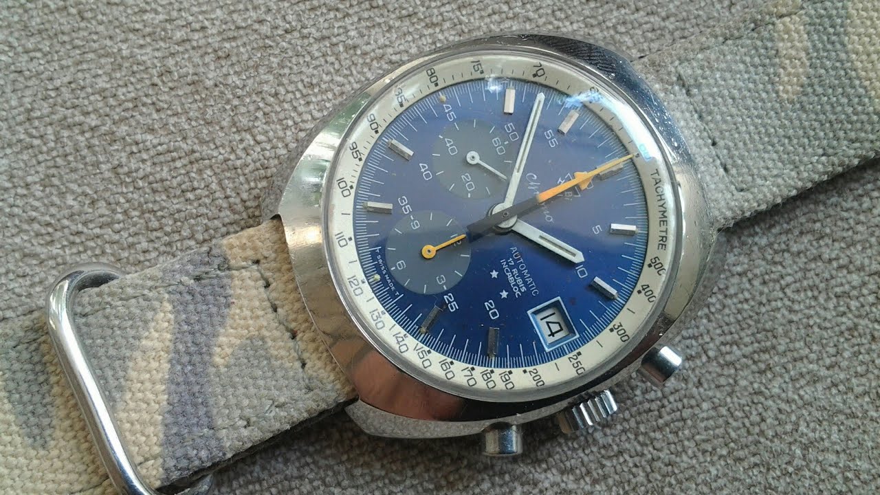 Chronograph Lemania vintage Helbi cal 1341