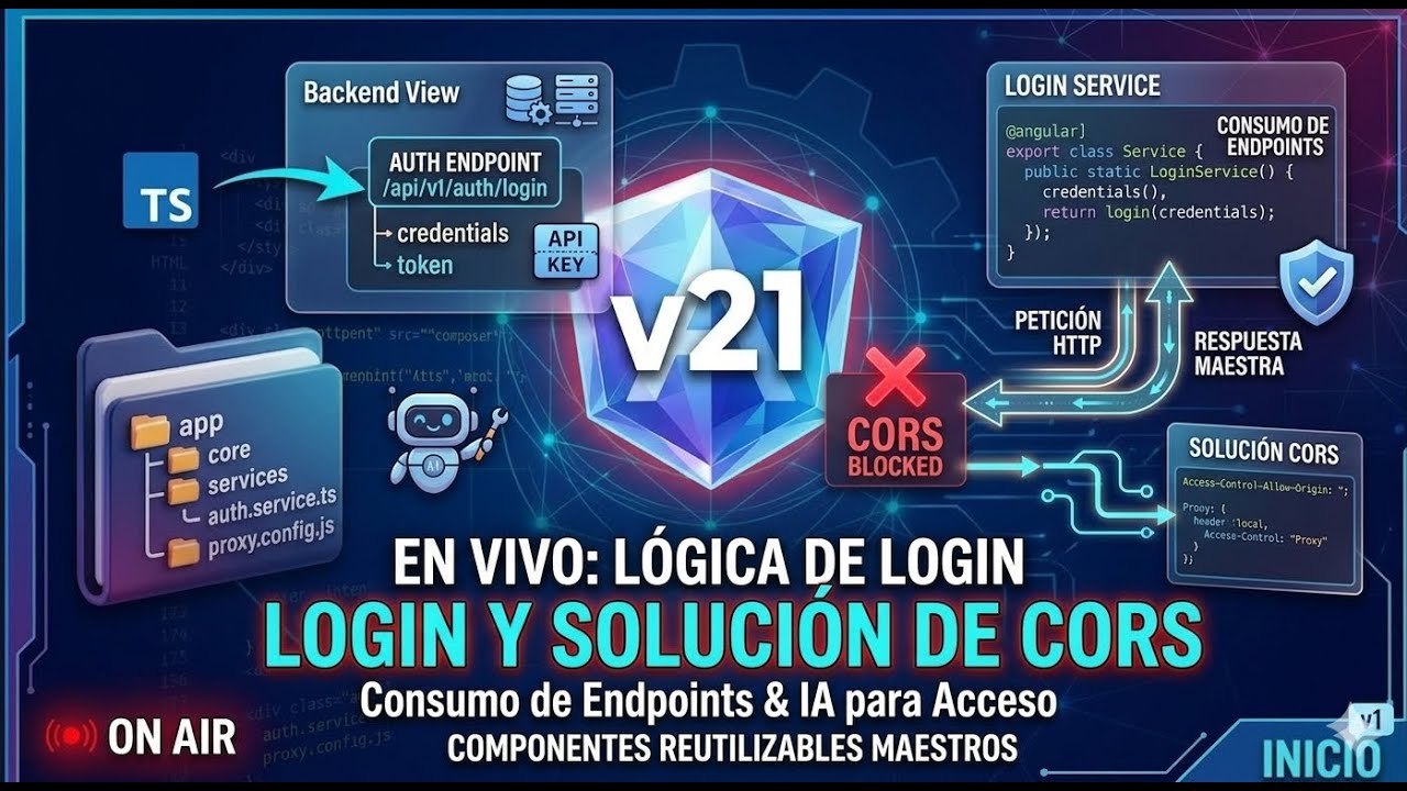 🚀 Angular v21 Live: Integrando el Formulario de LOGIN con Estilo PRO 🎨