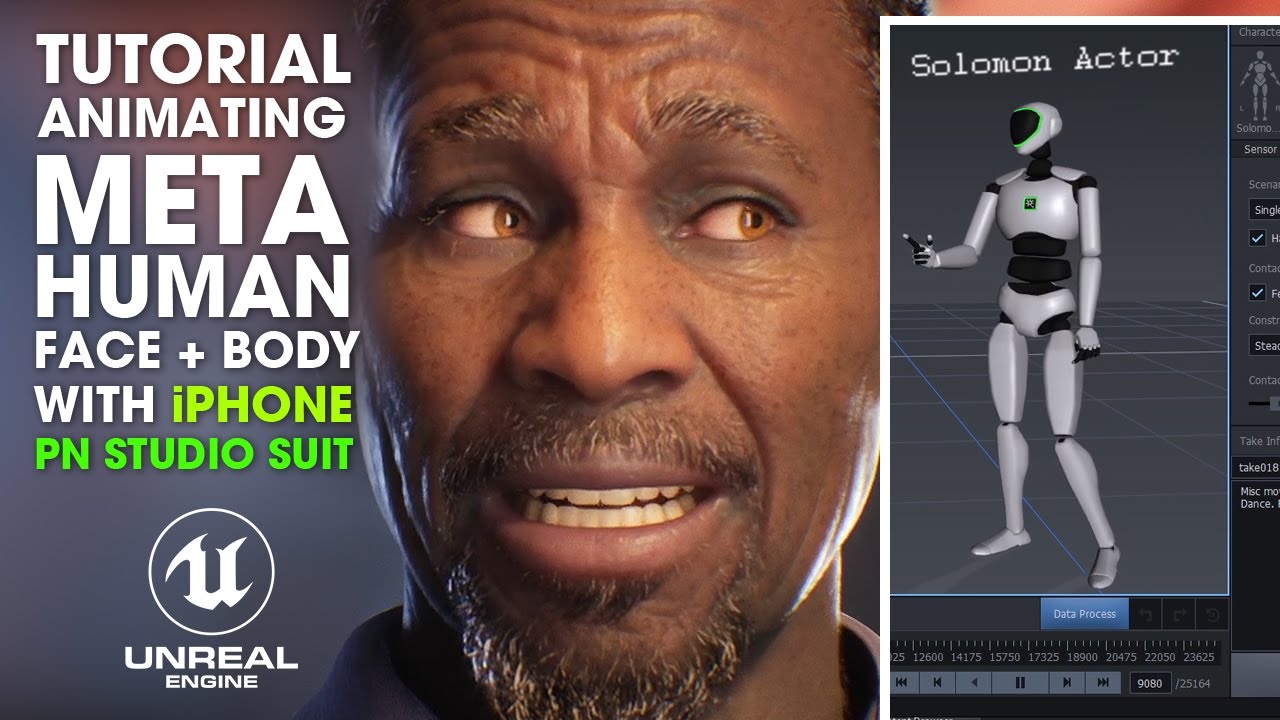 Unreal Engine MetaHuman ~ Testing Perception Neuron Studio Suit + Live Link Face app + iPhone X
