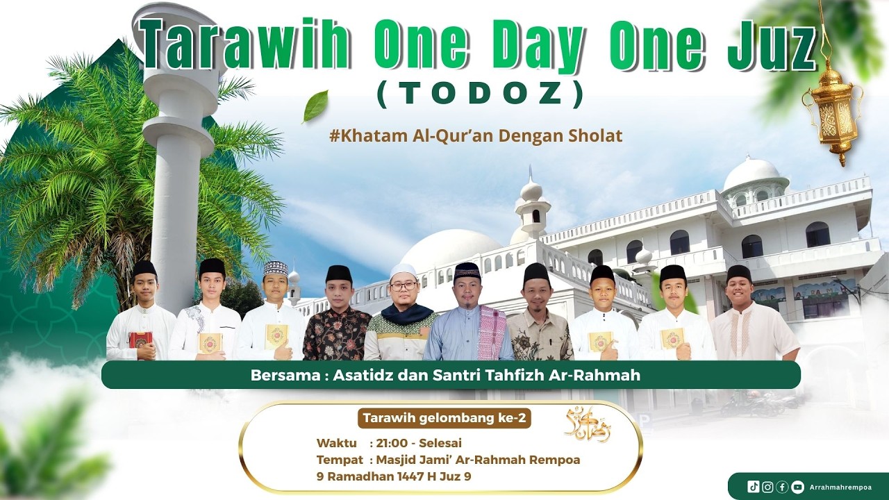 🔴 Live Taraweh One Day One Juz 9 | Ustadz Dipta | 25 Februari 2026