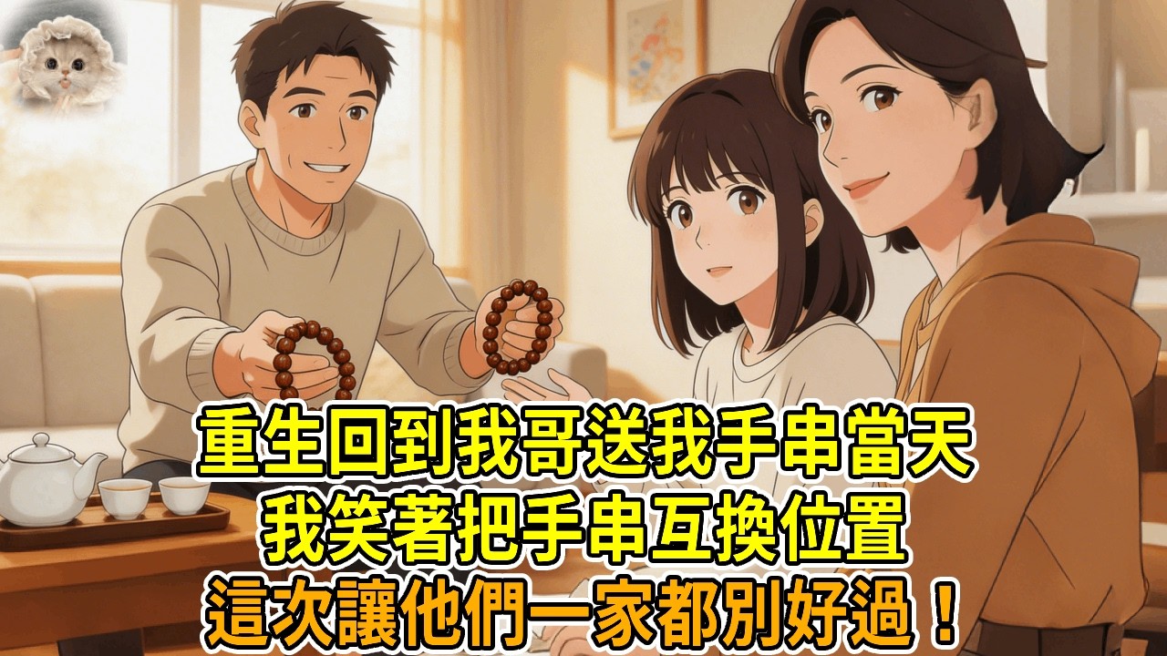 上一世，我哥送我和嫂子一對桃木手串，說是驅邪避災。可戴上後我黴運纏身、屢遭背叛，嫂子卻一帆風順、好事連連，死後才知手串分陰陽，能換運，我哥把好運手串送給了嫂子。再睜眼回到我哥送我手串當天，我笑著把手串