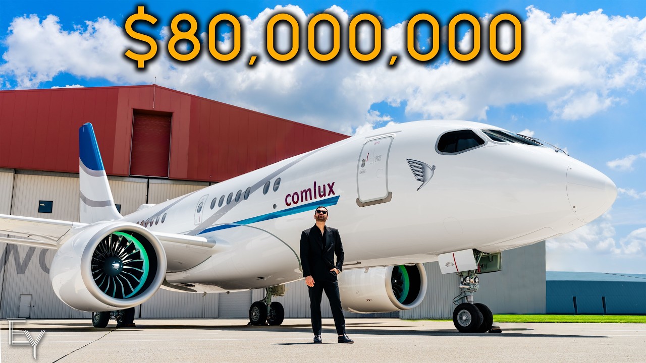Внутри частного самолета AIRBUS стоимостью 80 000 000 долларов со спальней-люкс!