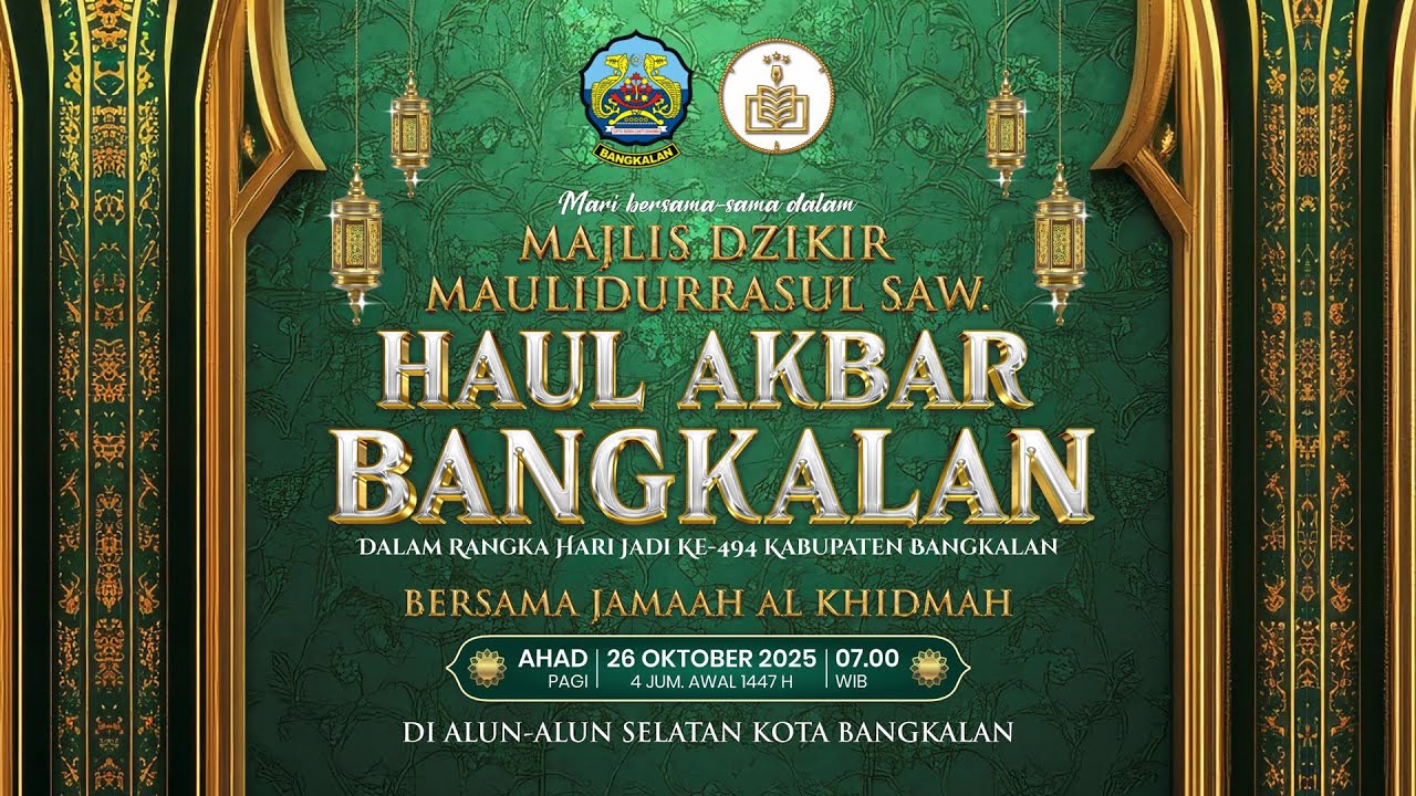 🔴 LIVE STREAMING MAJLIS DZIKIR MAULIDURRASUL SAW DAN HAUL AKBAR BANGKALAN 2025.
