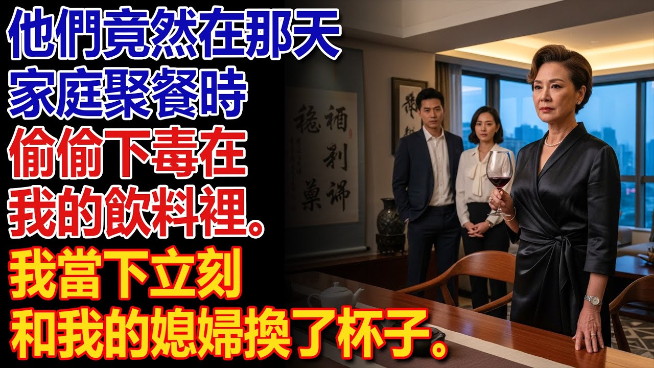 ☠️在家庭晚餐上，他們在我的酒杯裡下了毒。😱 我悄悄和媳婦對調了酒杯——然後等待結局