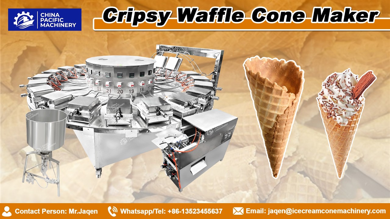Ice Cream Waffle Cones Maker Machine|Natural Edge Sugar Cones Machine|Ice Cream Cone Making Machine