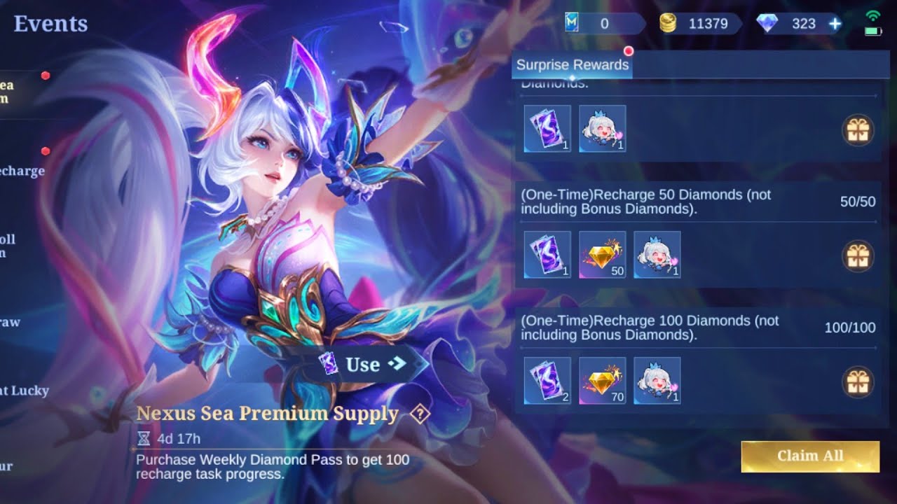 Nexus Sea Premium Supply Test phase in Advance server // mobile legends beta 