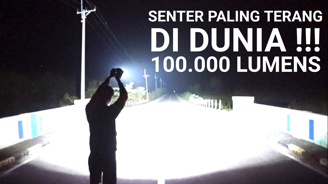 🔥100000 LUMENS! strongest flashlight in the WORLD SENTER PALING TERANG DIDUNIA IMALENT MS18 ‼️