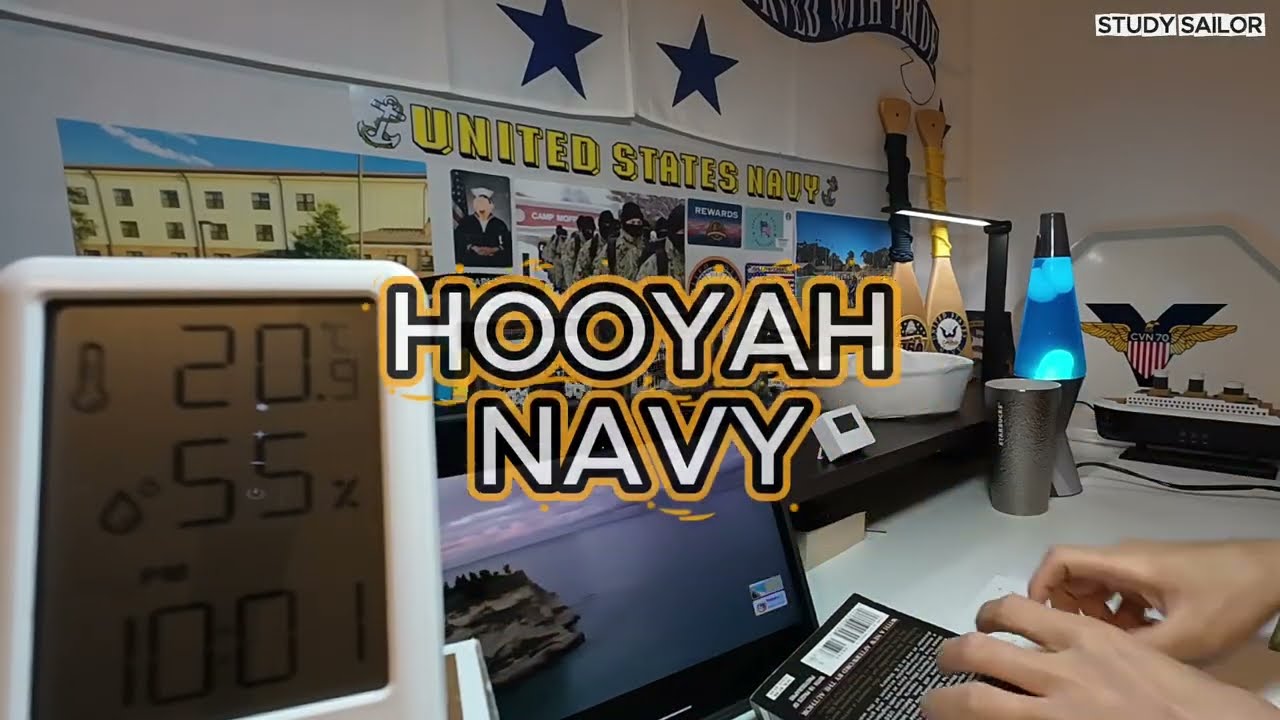 Study with Navy Sailor (1 hour music and rain)