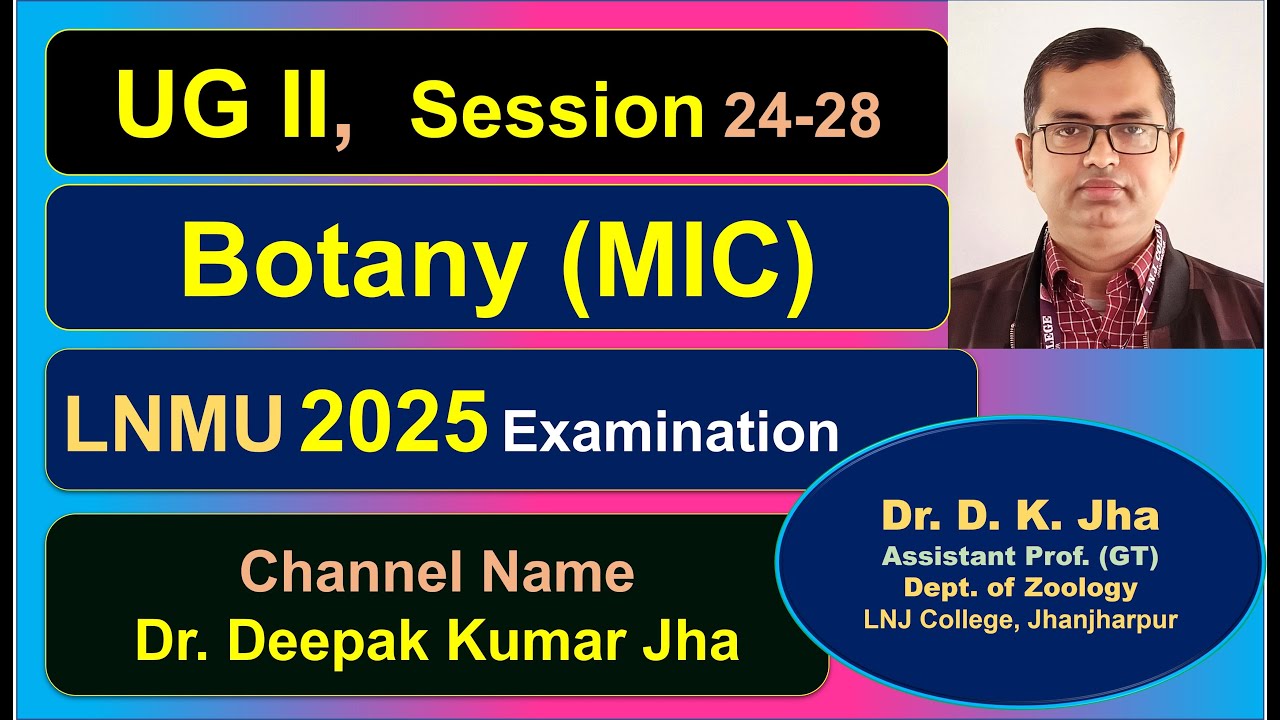 MIC Botany important guess questions for LNMU UGII 2024-28 session examination