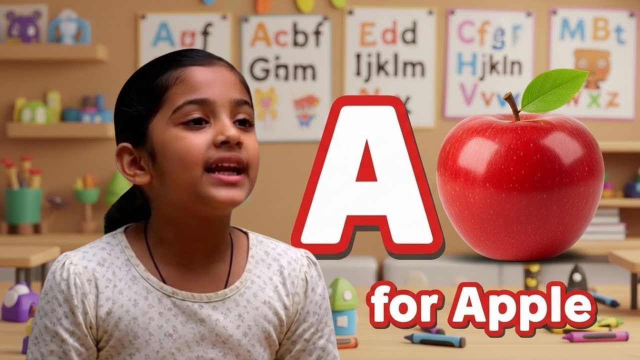 A for Apple 🍎 Learn ABCD with Realistic Visuals