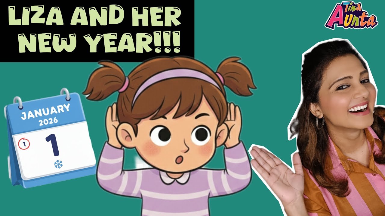  New year story for children by Tina Aunta | Months of the year,Liza and her New Year
