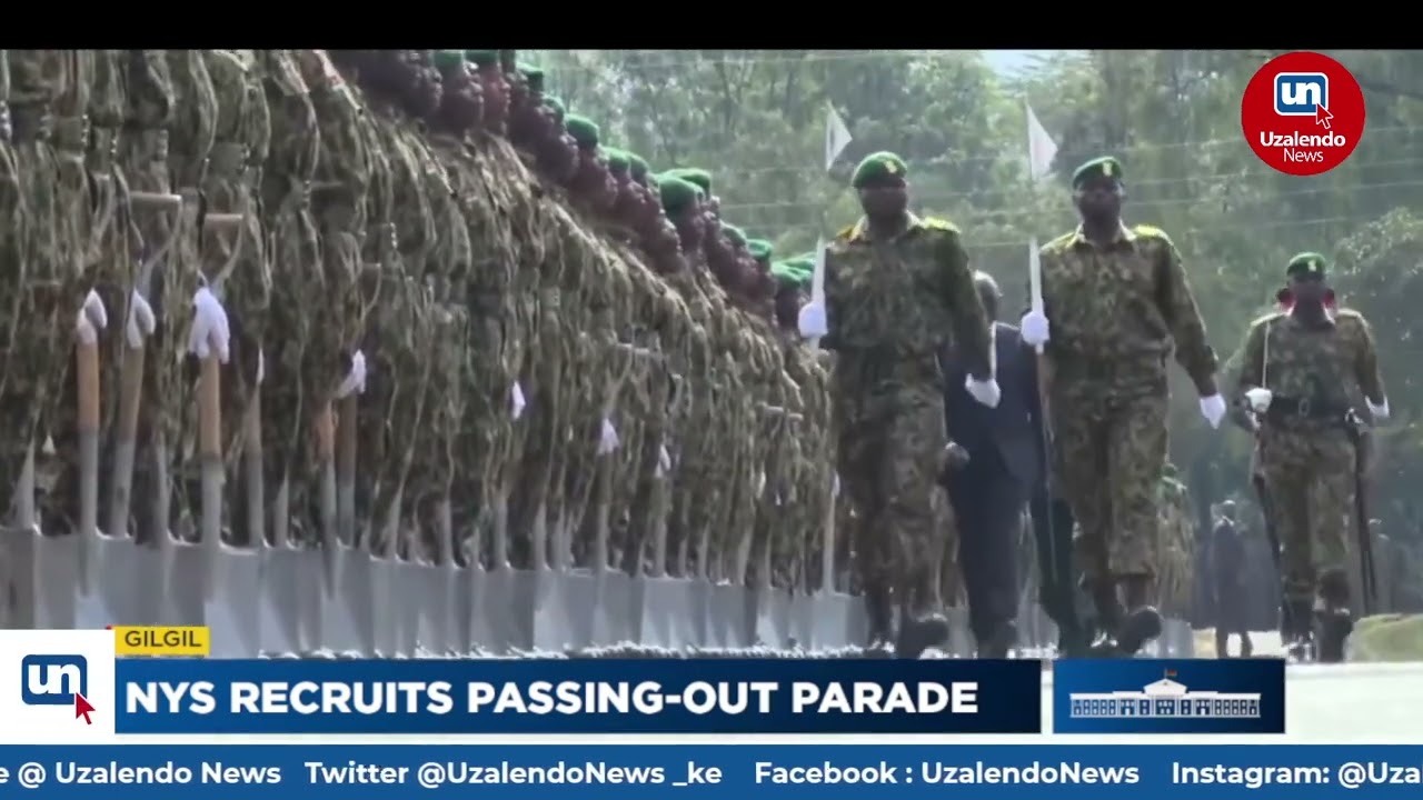 President Ruto Inspects Guard of Honour During NYS Recruits Passing-Out Parade in Gilgil