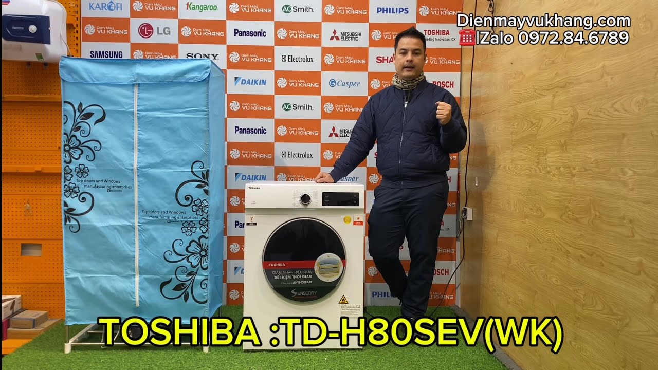 Hướng dãn sử dụng Máy Sấy Quần Áo Thông Hơi Toshiba 7kg TD-H80SEV(WK) Giá Bình Dân