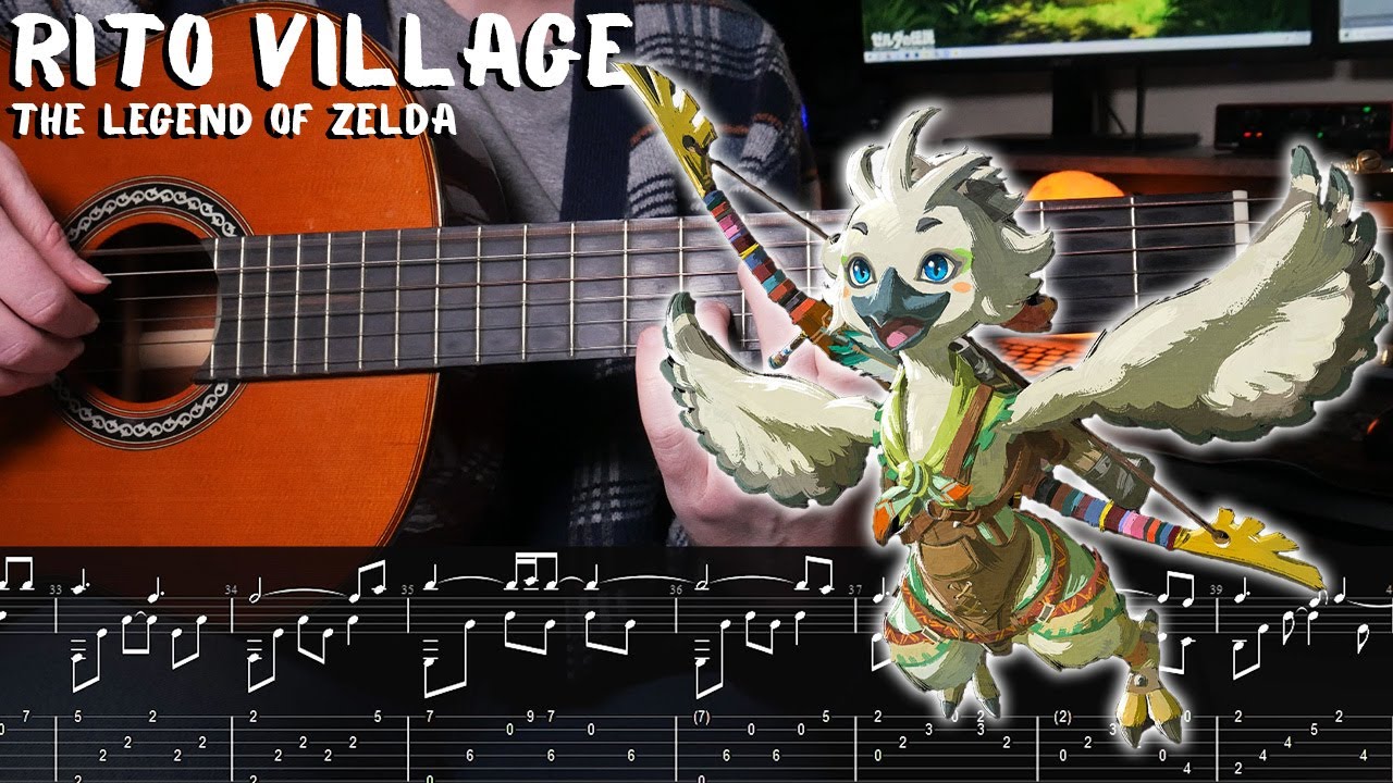 Rito Village - The Legend of Zelda - Fingerstyle Guitar Tutorial + TAB