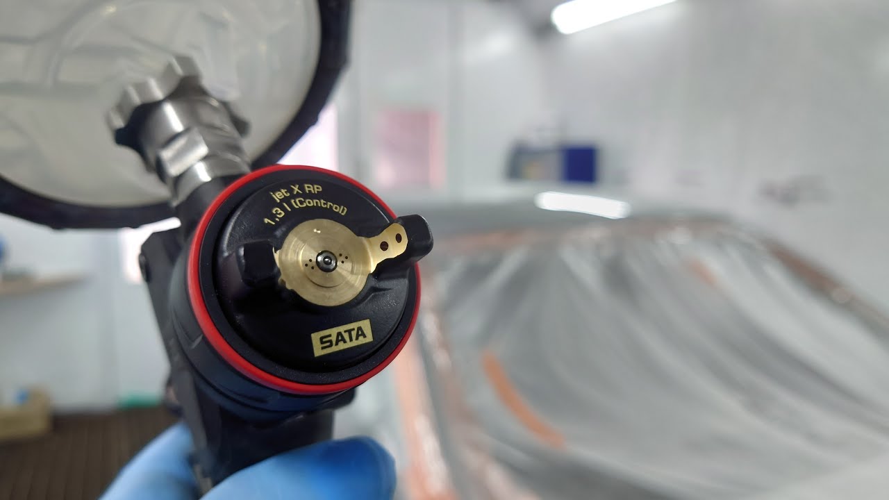 Pirmas bandymas. SATA Jet X. Testuojam tiek baziai tiek lakui. Mipa thix cc 14