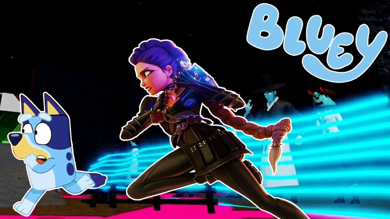 BLUEY y PEPPAPIG ATRAPADAS en el MUNDO de las KPOP DEMON HUNTERS | Las Aventuras de BLUEY en ROBLOX!