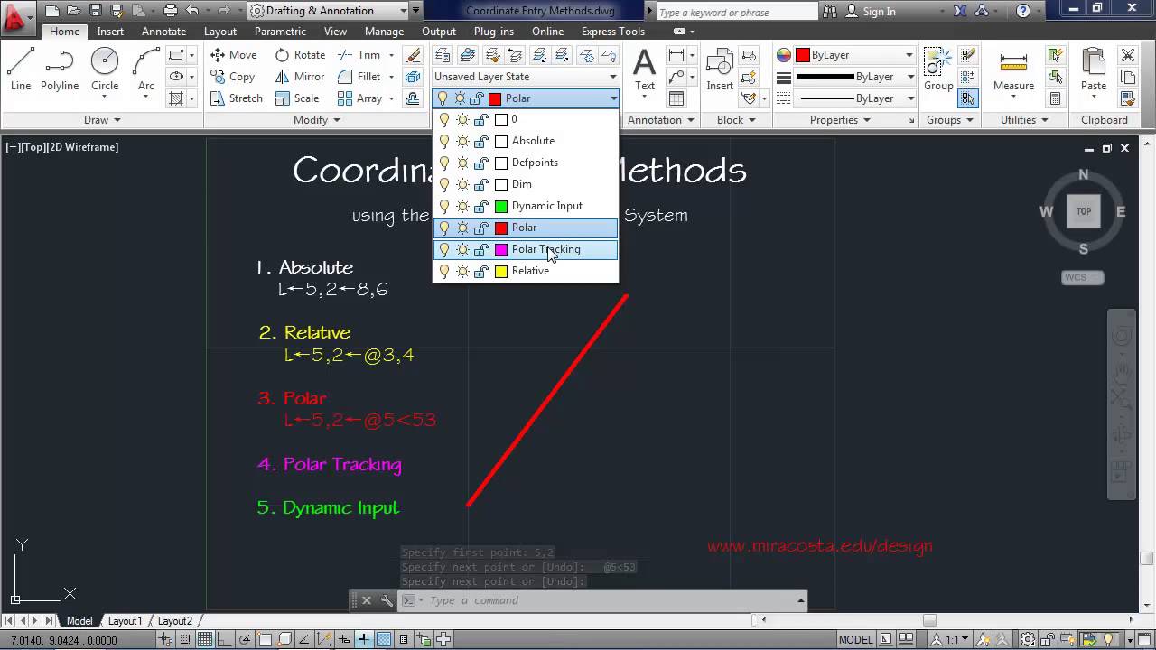 Coordinate Entry Methods
