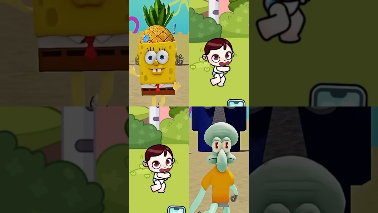 Roblox Sponge Bob Chasing in Avatar World #avatarworld #roblox #spongebob