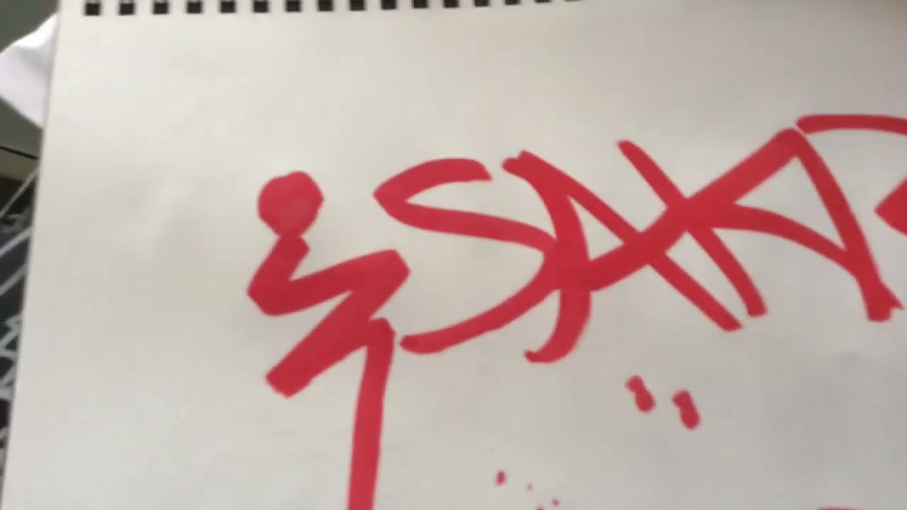Posca PC-8k red marker graffiti