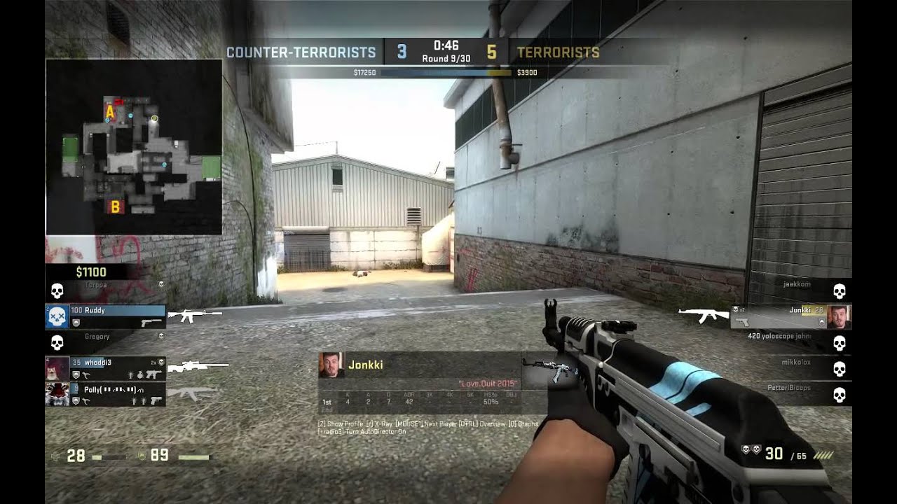 Jonkki's 1 vs 5 clutch (or kick?) (CS:GO)