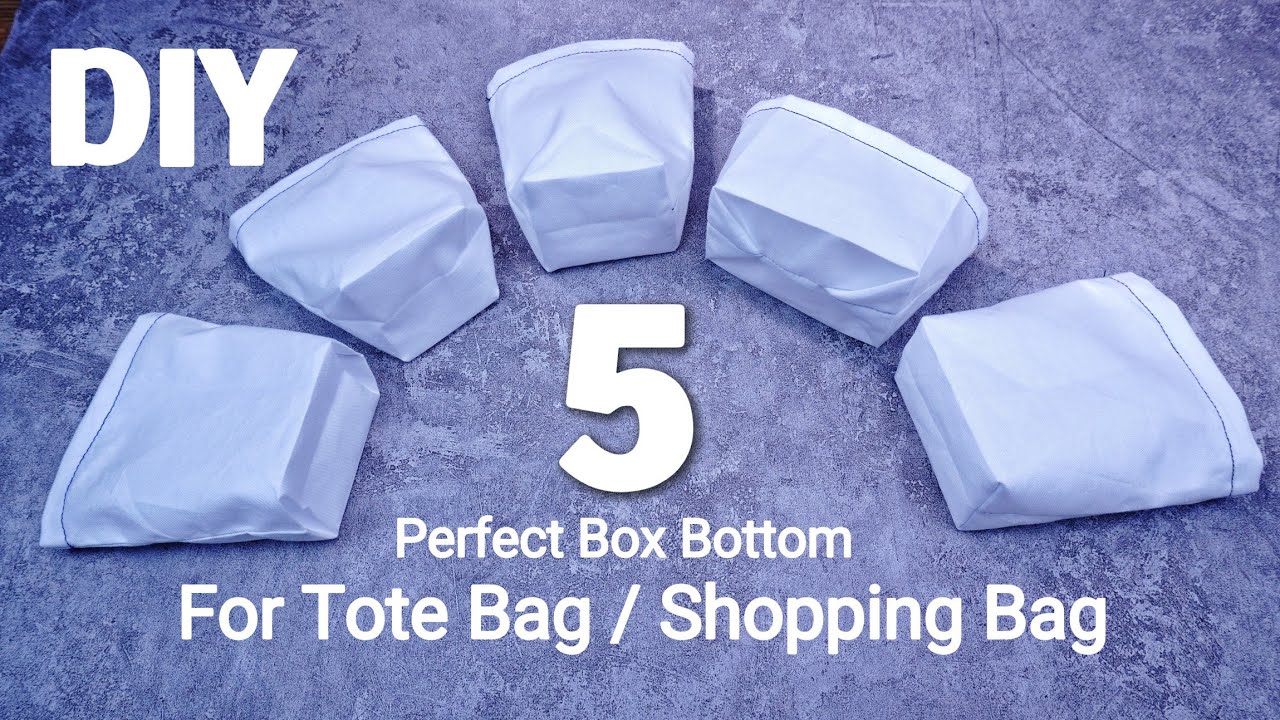 DIY Perfect Box Bottom For Tote Bag / Shopping Bag #sewingtricksandtips
