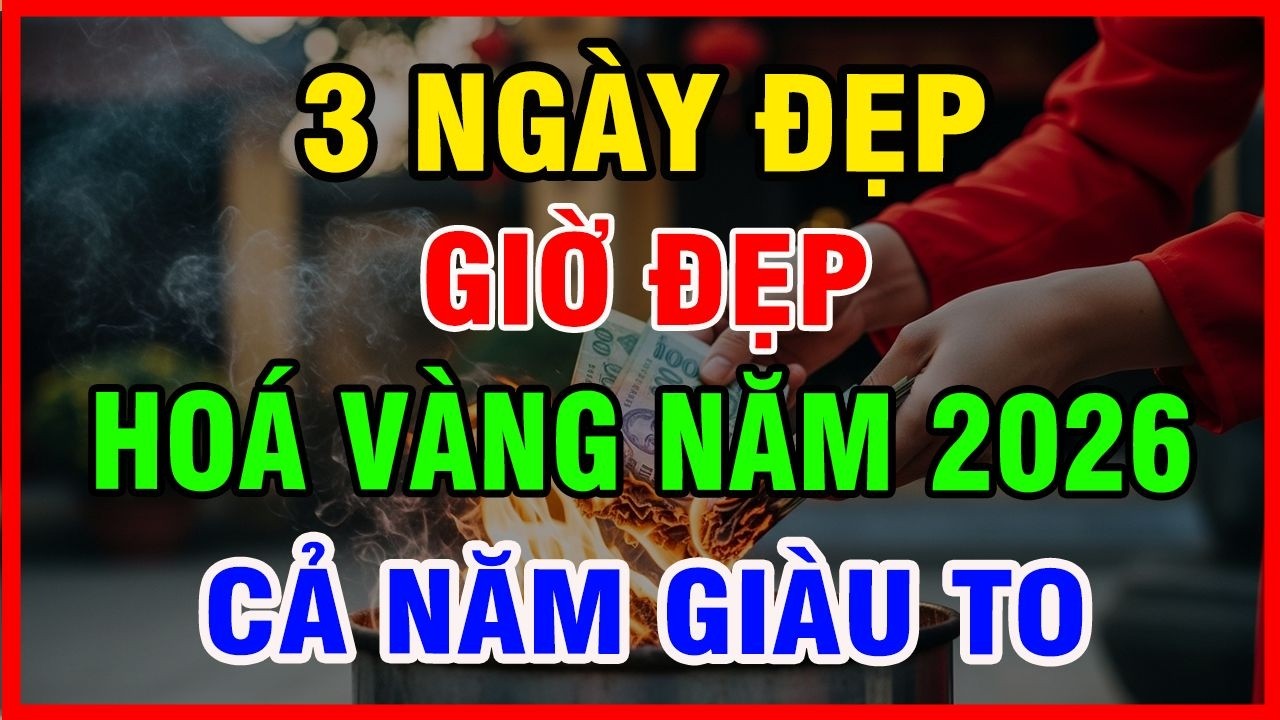 Cứ Chọn 3 Ngày Đẹp Nhất Này Để Hoá Vàng Năm 2026, Cả Năm May Mắn, Tiền Bạc Ùn Ùn Chảy Vào Túi