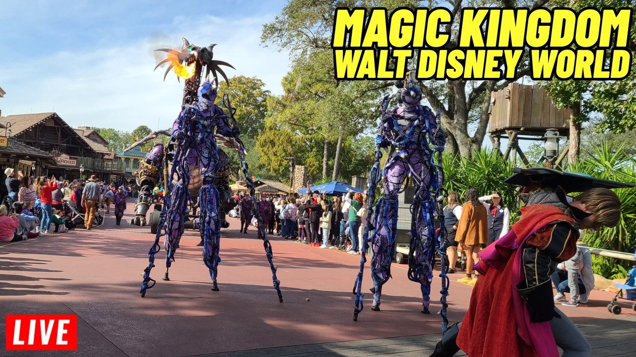 🔴Live Magic Kingdom All day with Rides, Shows, Parades, Fireworks at Walt Disney World 3/8/2026