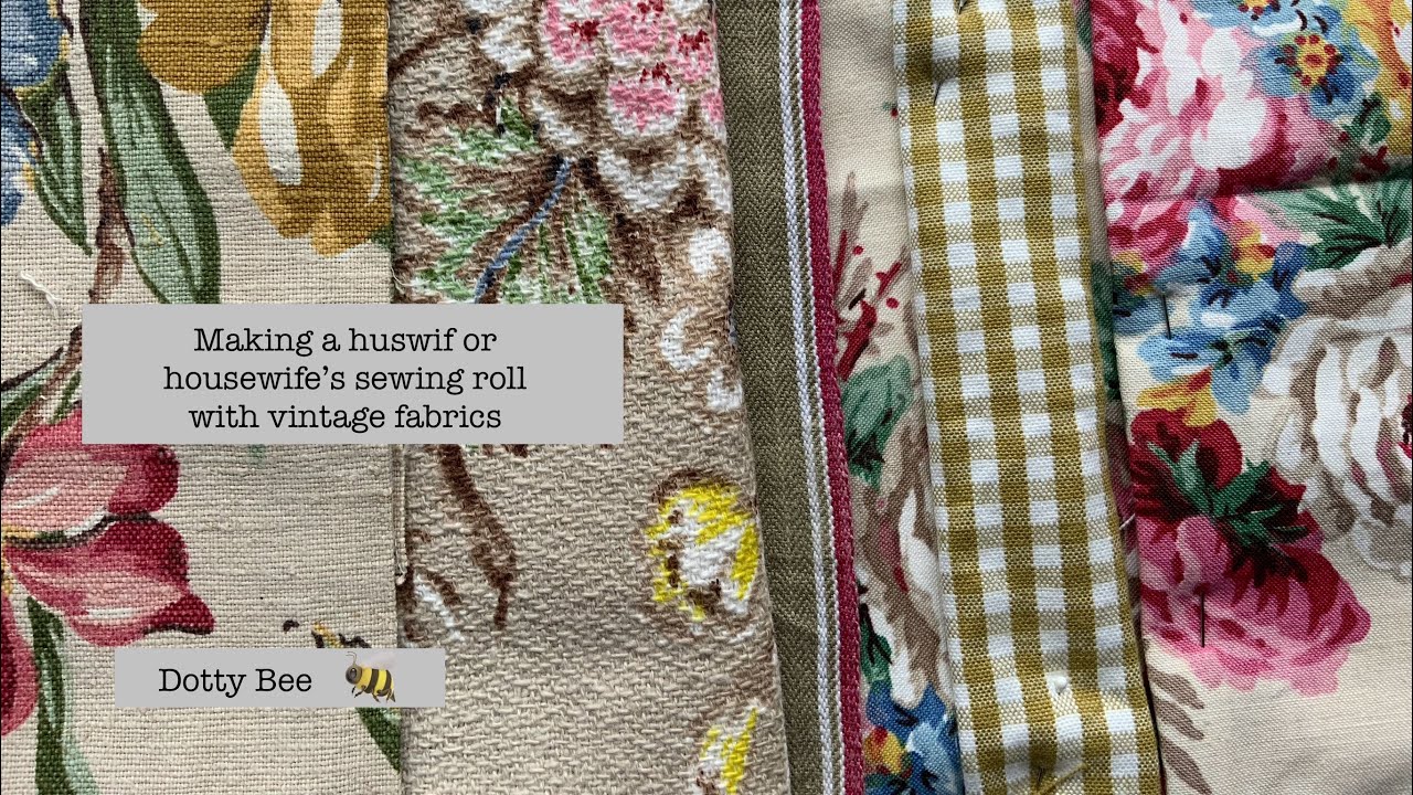 Huswif or housewife’s sewing roll #slowstitch #vintage #handmade