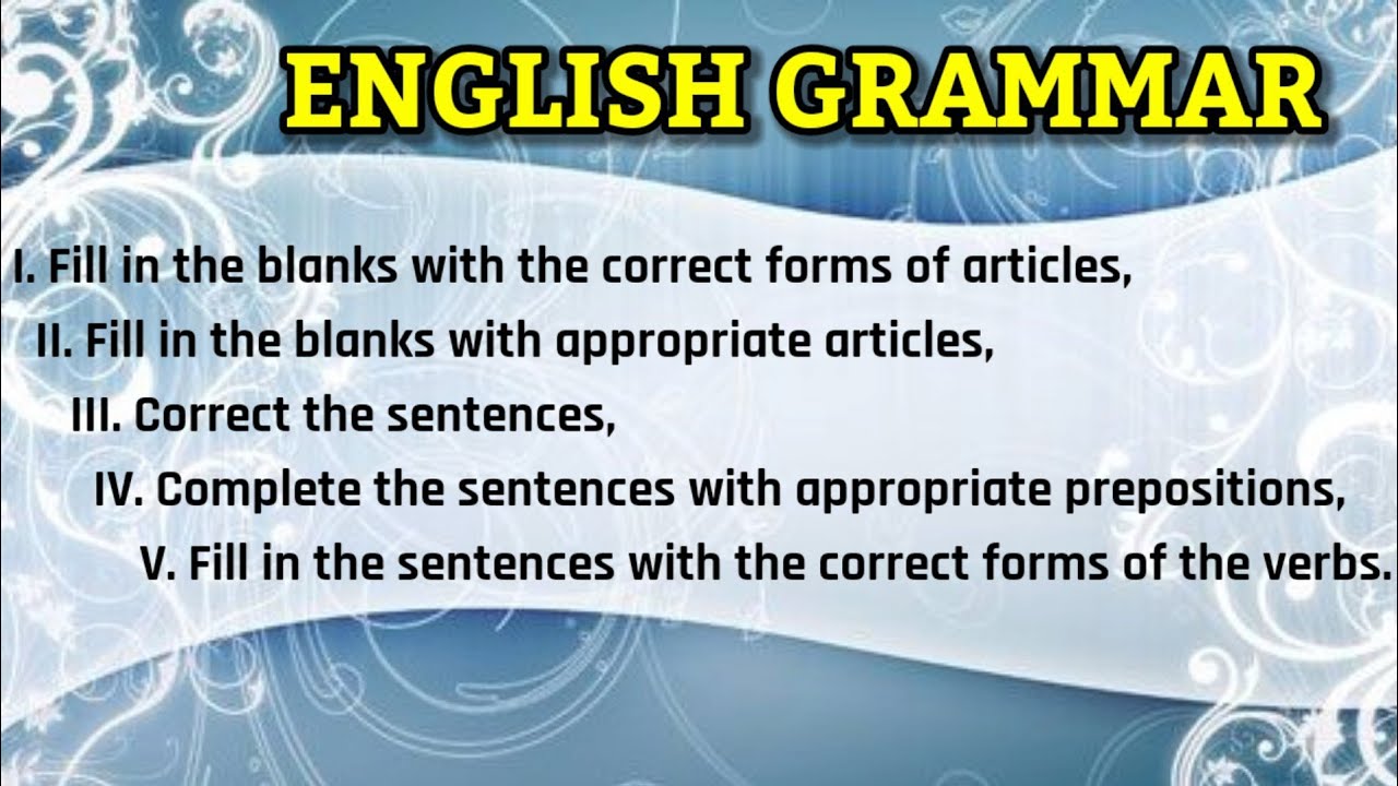 English Grammar | Corrects farms of articles | appropriate articles | correct the sentences | Bcom 1