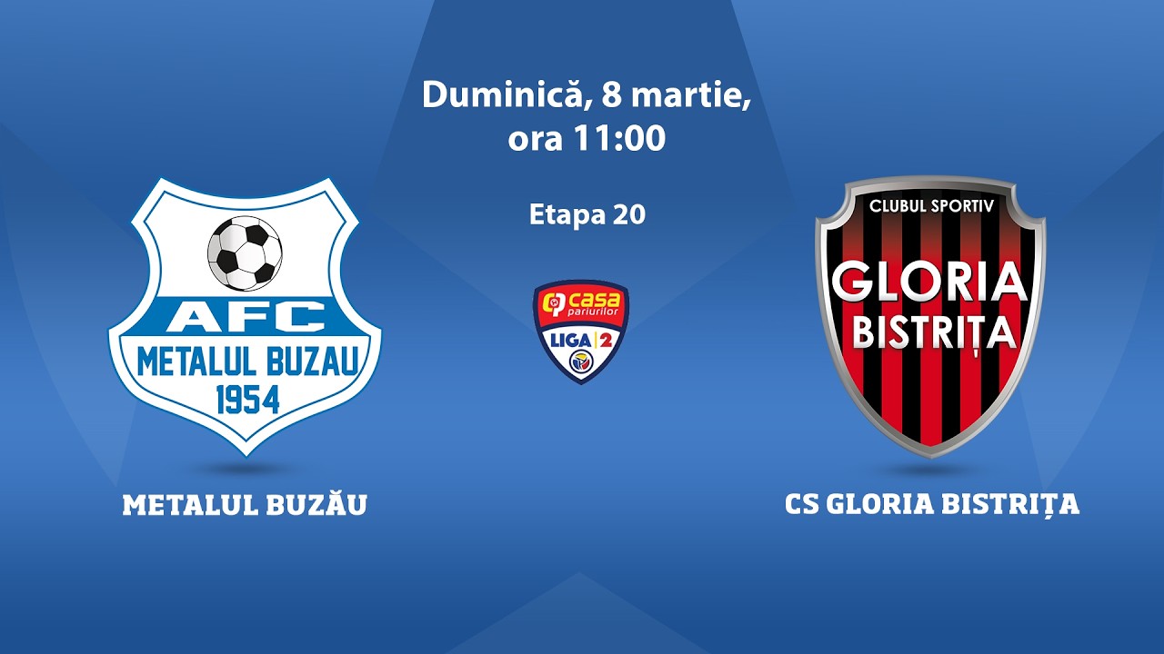 Liga 2 Casa Pariurilor, Etapa 20: Metalul Buzău - CS Gloria Bistrița