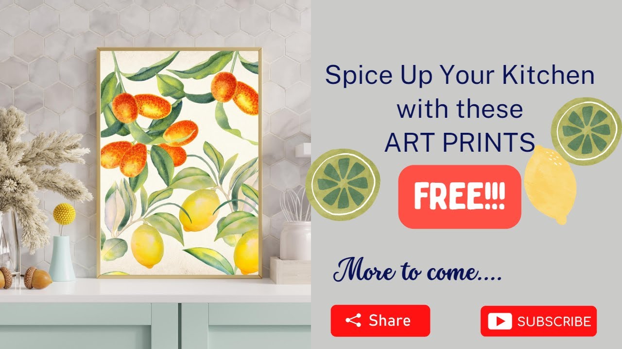Art Printable (FREE) you can Frame to Spice Up your Kitchen - Home Design Ideas