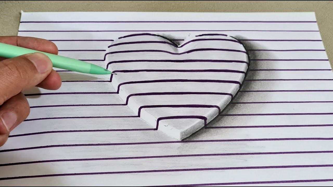 3d drawing easy, 3d drawing on paper 3 boyutlu çizimler