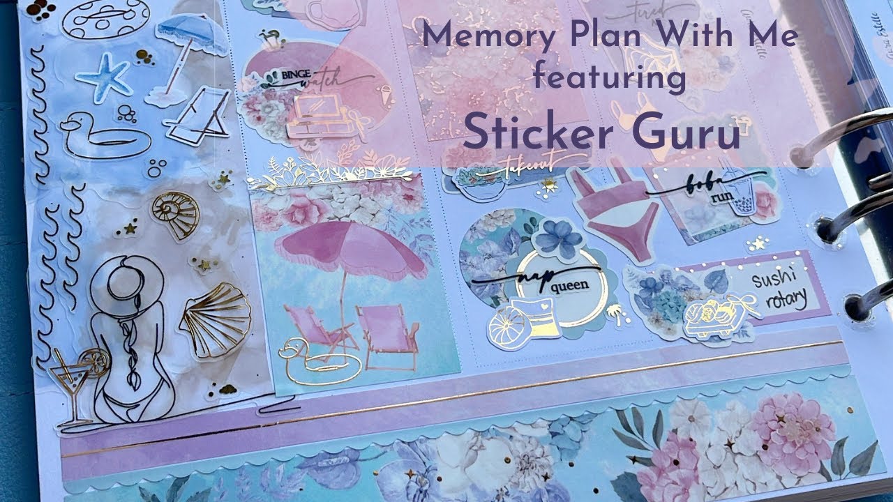 Memory Plan With Me ft 'Cool Escape' by @StickerGuru | A5 Wide Rings