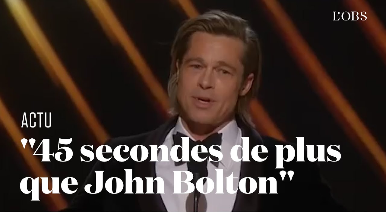 Aux Oscars, Brad Pitt s'offre une blague sur le procès en destitution de Trump