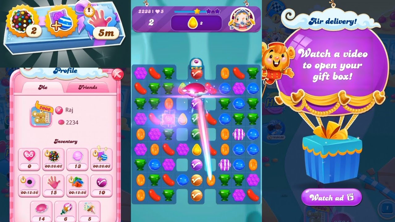 How To Get Free Booster | Air Delivery | Silver Chocolate box | Hard Level 2238 | Candy Crush Saga