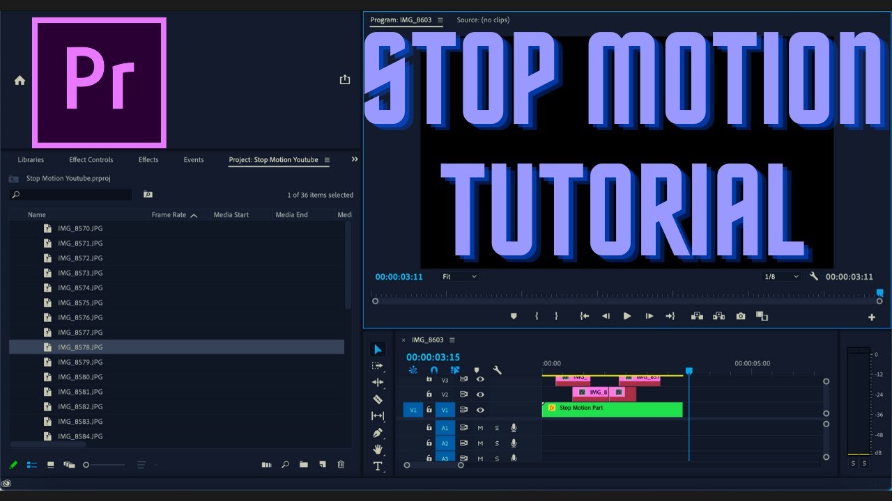 Учебное пособие по покадровой анимации Premiere Pro 2022