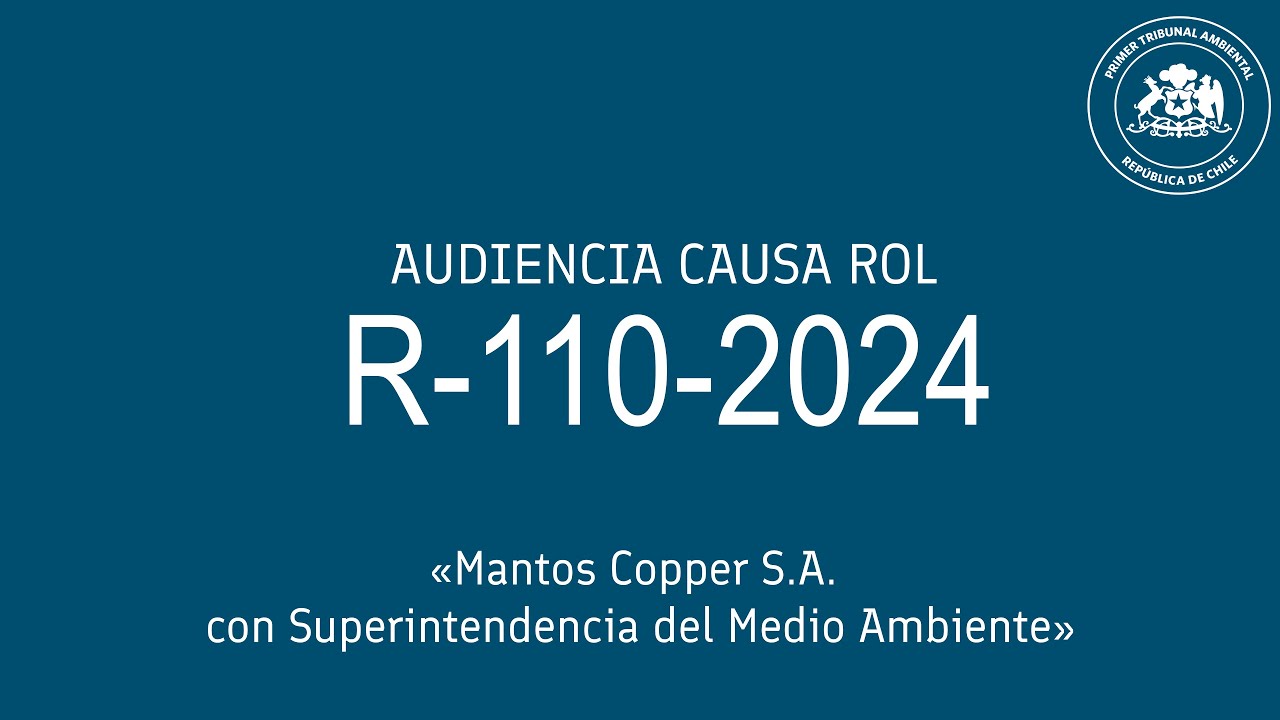 R-110-2024: «Mantos Copper S.A. con Superintendencia del Medio Ambiente»