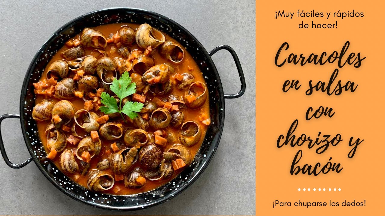 🐌CARACOLES EN SALSA CON CHORIZO Y BACÓN🌶 Para chuparse los dedos🤤