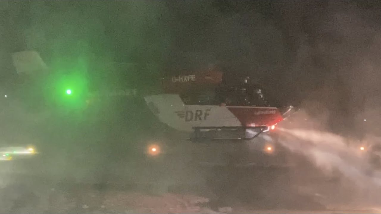 Christoph München (D-HXFE) – Brandneuer Heli – Airbus H145 mit Fünfblatt-Rotor & Schneegestöber