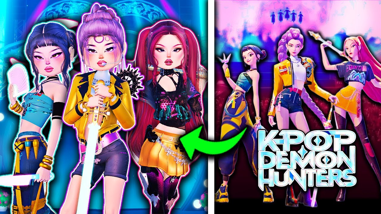 Buying KPOP DEMON HUNTERS THEMES for EVERY ROUND in DRESS TO IMPRESS! 😏💘