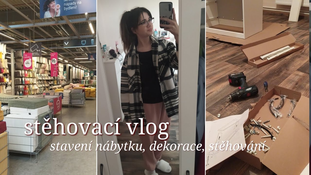 stěhovací vlog | stavění pokoje, dekorování, stěhování 💌