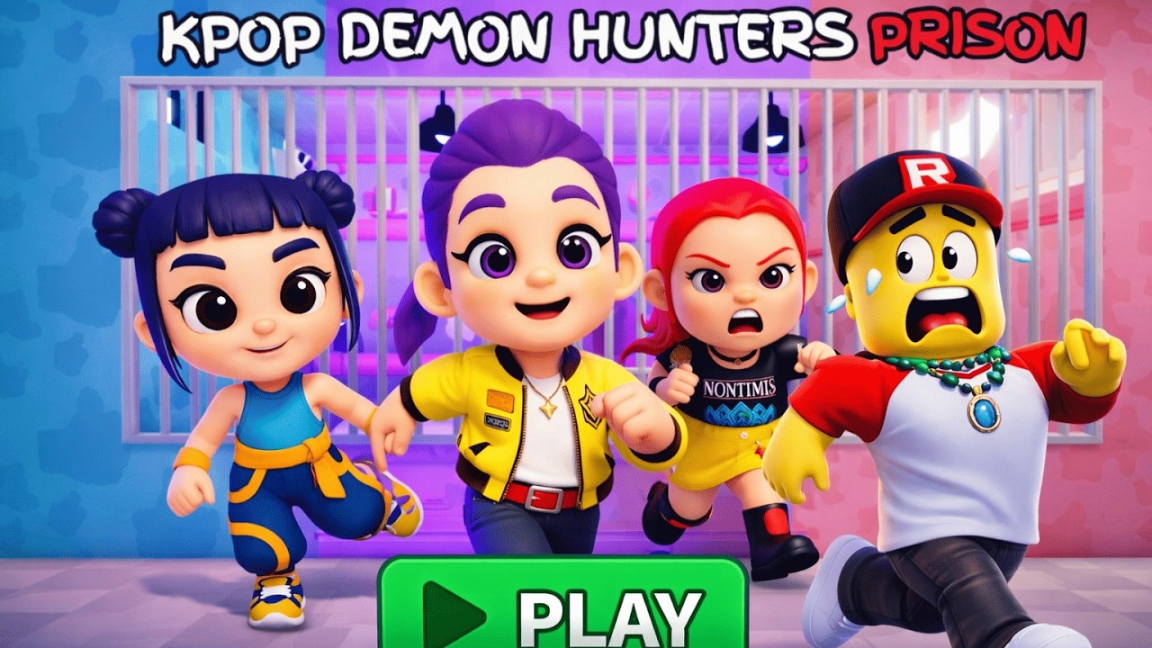 BABY KPOP DEMON HUNTERS PRISON ESCAPE! 😍🔥 No Deaths Roblox Gameplay #roblox #kpopdemonhunters #obby